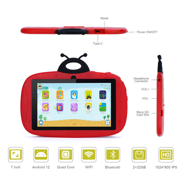C идея Android 12 Kids планшет расширить 512GB двойной фотоаппарат 7 дюймов планшетный ПК CM77