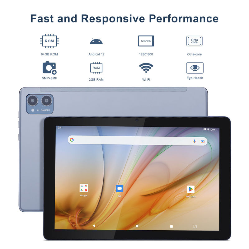 C Idea Образовательный планшет для студентов Android 12 Tablet 10 дюймов с Google Play 64GB ROM 3GB RAM 128GB