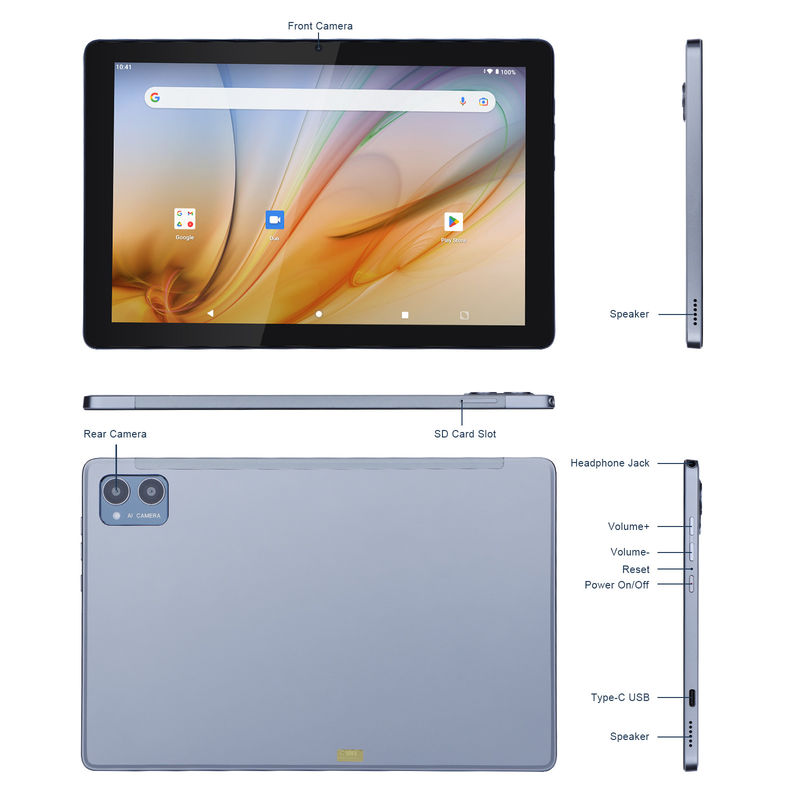 C Idea Образовательный планшет для студентов Android 12 Tablet 10 дюймов с Google Play 64GB ROM 3GB RAM 128GB