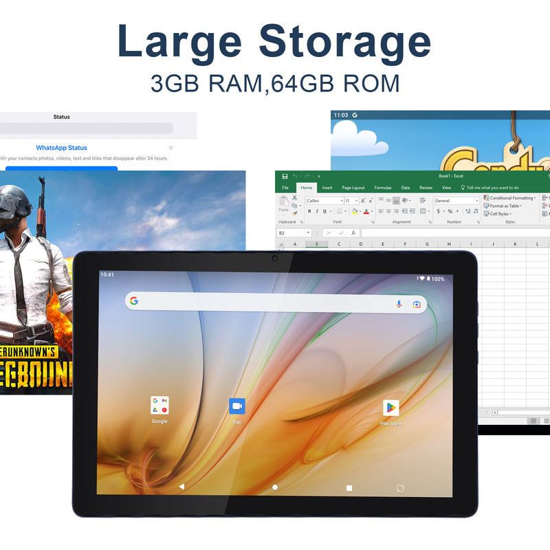 C Idea Образовательный планшет для студентов Android 12 Tablet 10 дюймов с Google Play 64GB ROM 3GB RAM 128GB