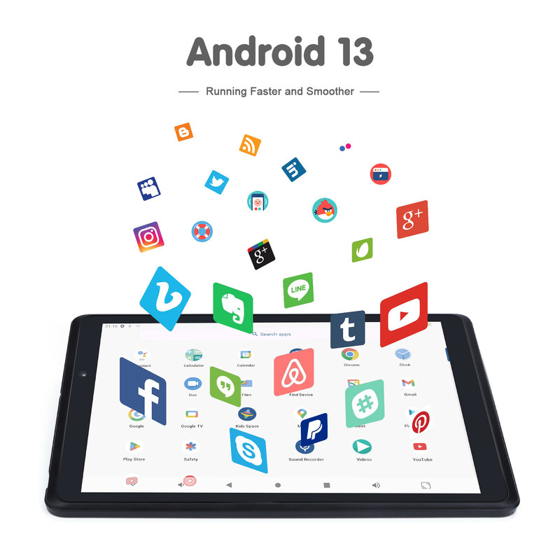 C idea Портативный 8-дюймовый планшет Android 13 с голубым экраном Wi-Fi 32GB+64GB расширенный HD IPS CM825