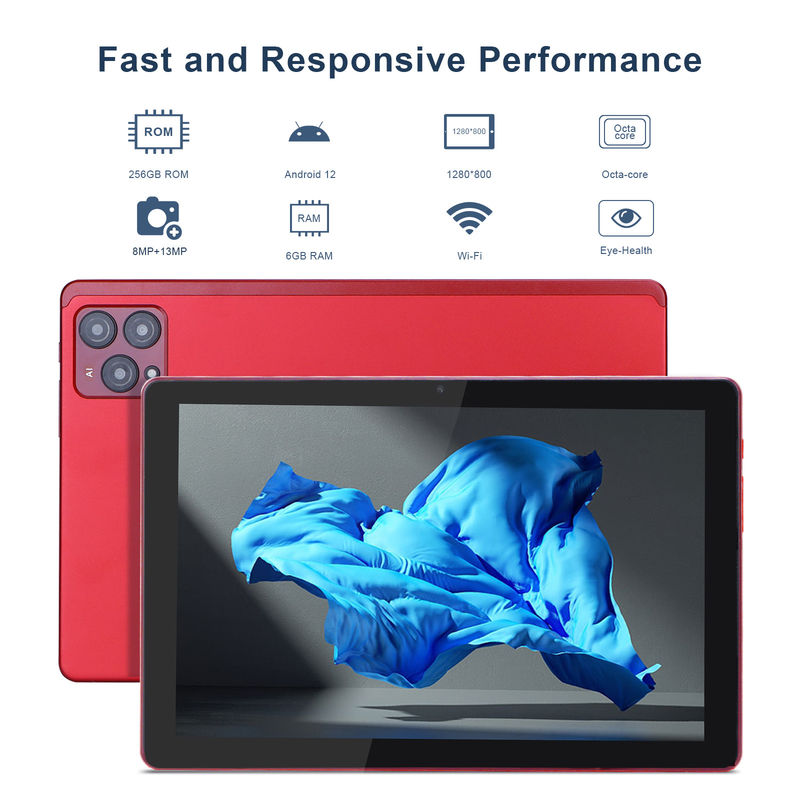 C Idea 10 дюймовый Android 12 Tablet 8 ГБ оперативной памяти 256 ГБ ROM Модель CM8000PLUS Красный