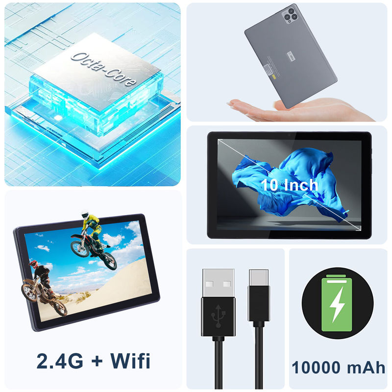 C Idea 10 дюймовый Android 12 Tablet 8 ГБ оперативной памяти 256 ГБ ROM Модель CM8000PLUS Серый