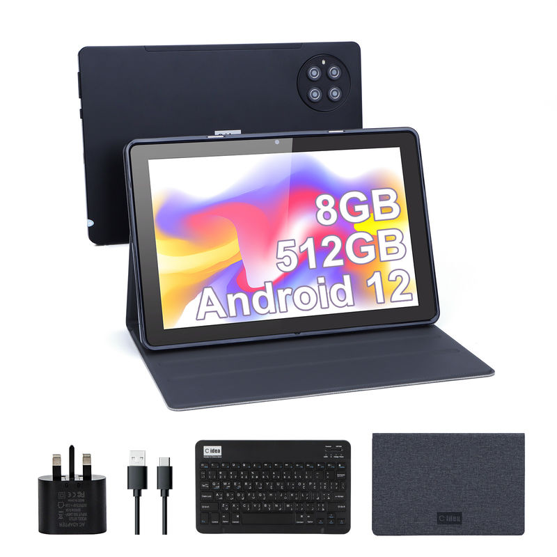 C Idea 9,7 дюйма Android 12 Tablet 8 ГБ оперативной памяти 512 ГБ ROM Модель CM7800 Черный