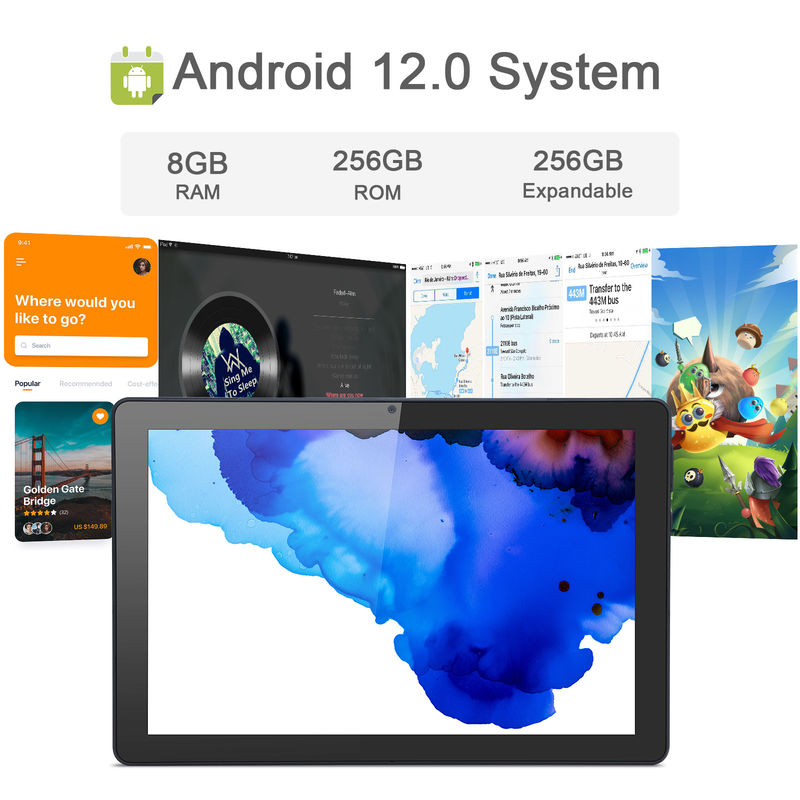 C Idea 9,7 дюйма Android 12 Tablet 8 ГБ оперативной памяти 512 ГБ ROM Модель CM7800 Черный