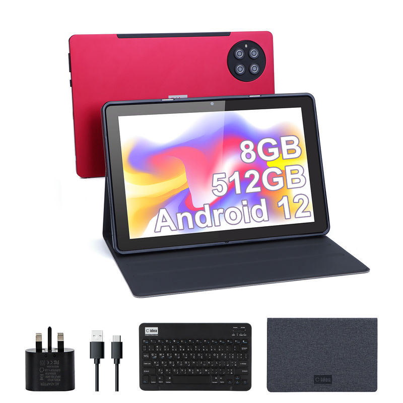 C Idea 9,7 дюйма Android 12 Tablet 8 ГБ оперативной памяти 512 ГБ ROM Модель CM7800 Красный