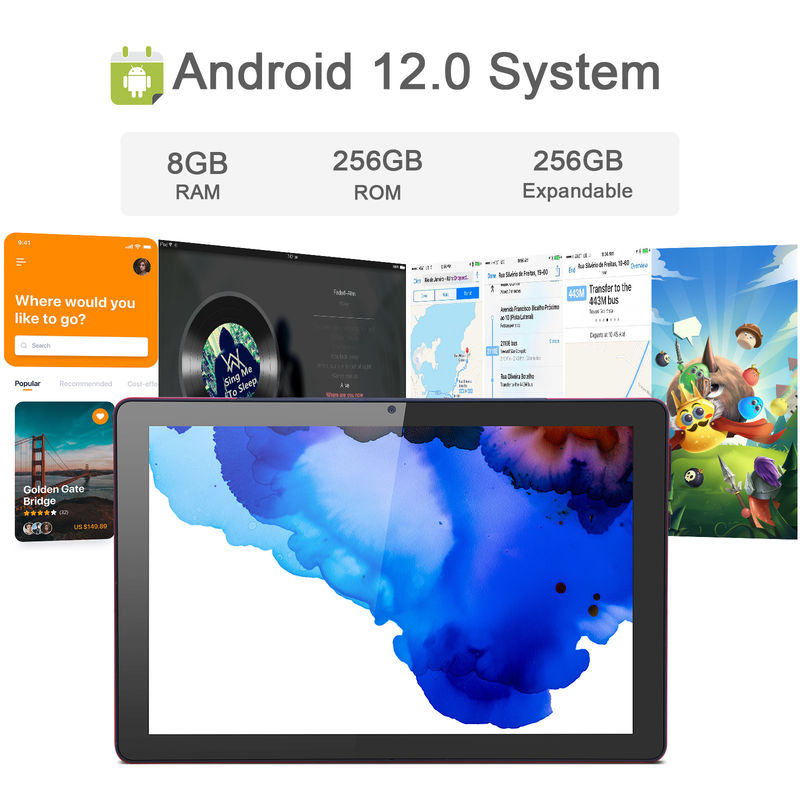 C Idea 9,7 дюйма Android 12 Tablet 8 ГБ оперативной памяти 512 ГБ ROM Модель CM7800 Красный