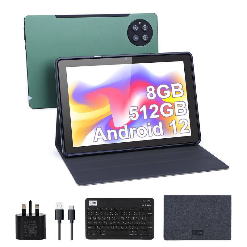 C Idea 9,7 дюйма Android 12 Tablet 8 ГБ оперативной памяти 512 ГБ ROM Модель CM7800 Зеленый