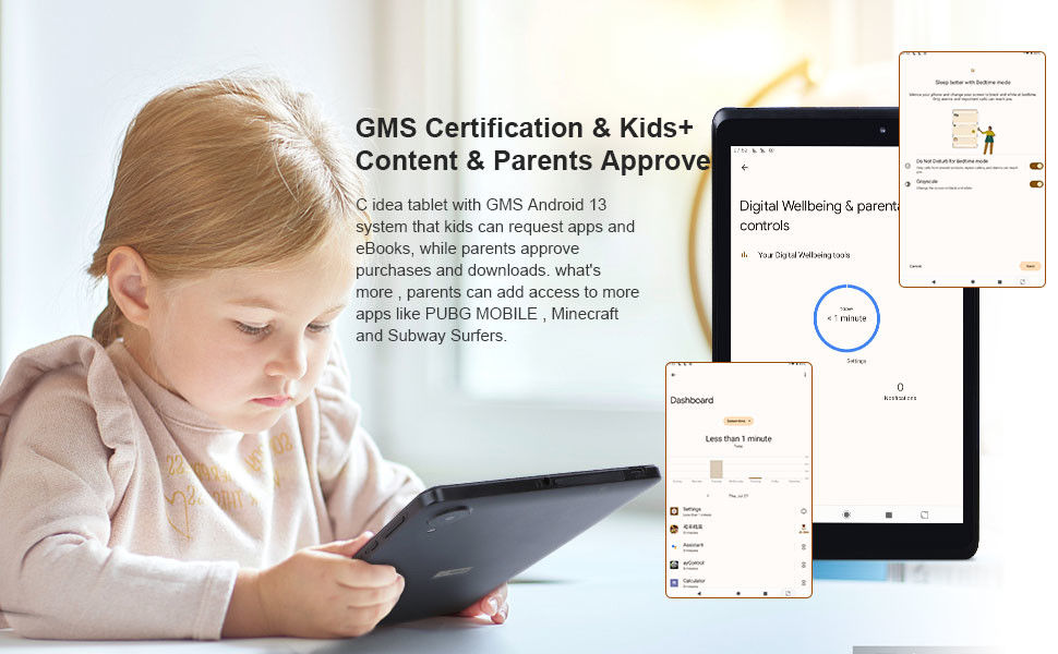 C Idea Youth 8 Inch Tablet Android 13 с голубым экраном, Wi-Fi, 32 ГБ + 64 ГБ, 800*1280 IPS встроенная камера CM826