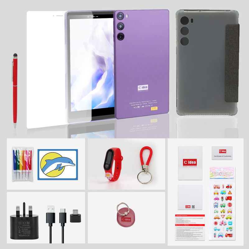 C идея 7 дюймов 6+128GB 6000mAh Android планшетный ПК с SIM для студентов CM525 фиолетовый