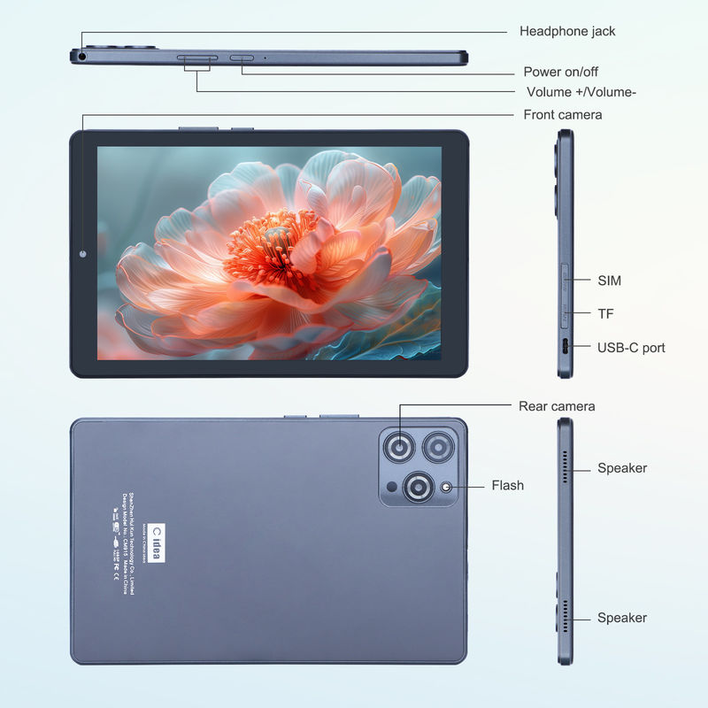 C Idea 9 дюймовый планшет Android 12 8 ГБ оперативной памяти 512 ГБ ROM 5MP + 8MP Dual Camera WIFI планшет с SIM-картой CM915 (серый)
