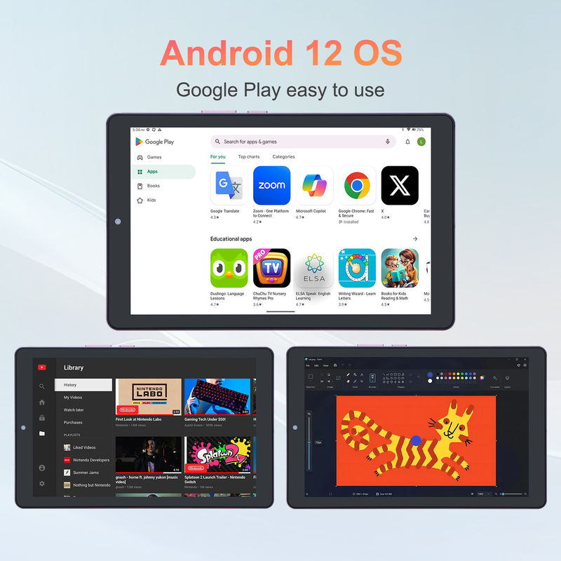 C Idea 9 дюймовый планшет Android 12 8 ГБ оперативной памяти 512 ГБ ROM 5MP+8MP Dual Camera WIFI планшет с SIM-картой CM915 (Розовый)