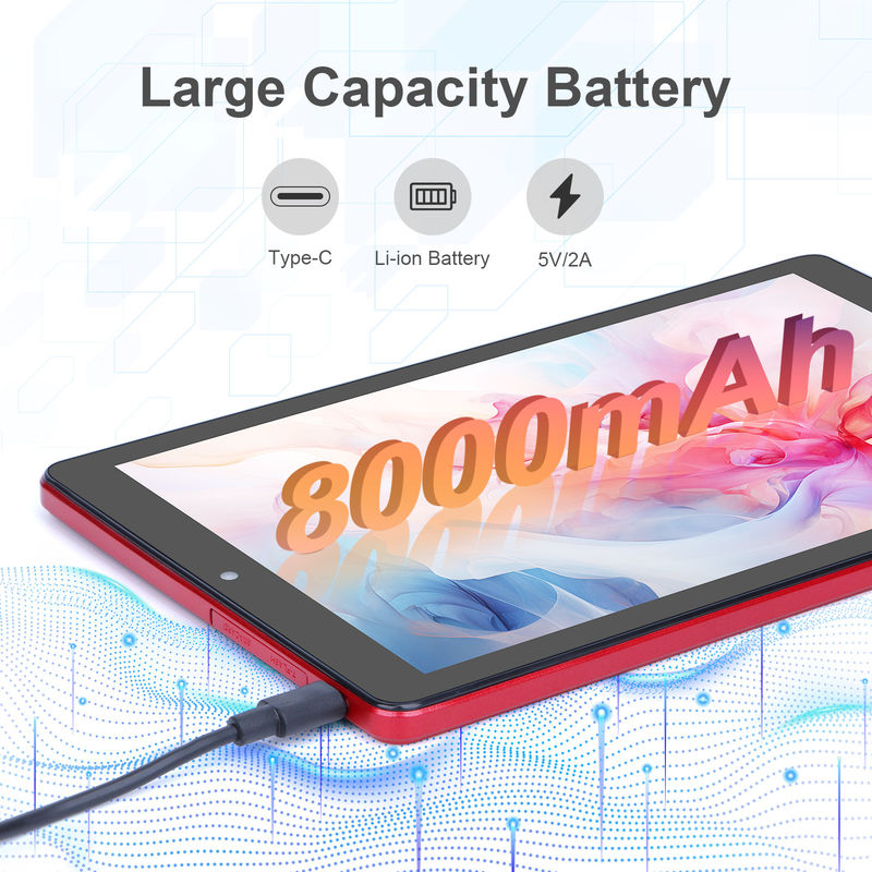 C идея 9 дюймовый планшетный ПК WIFI 2.4G/5G 800x1280 IPS Screen Android Tablet Поддержка телефонных звонков с двойной камерой (красный)