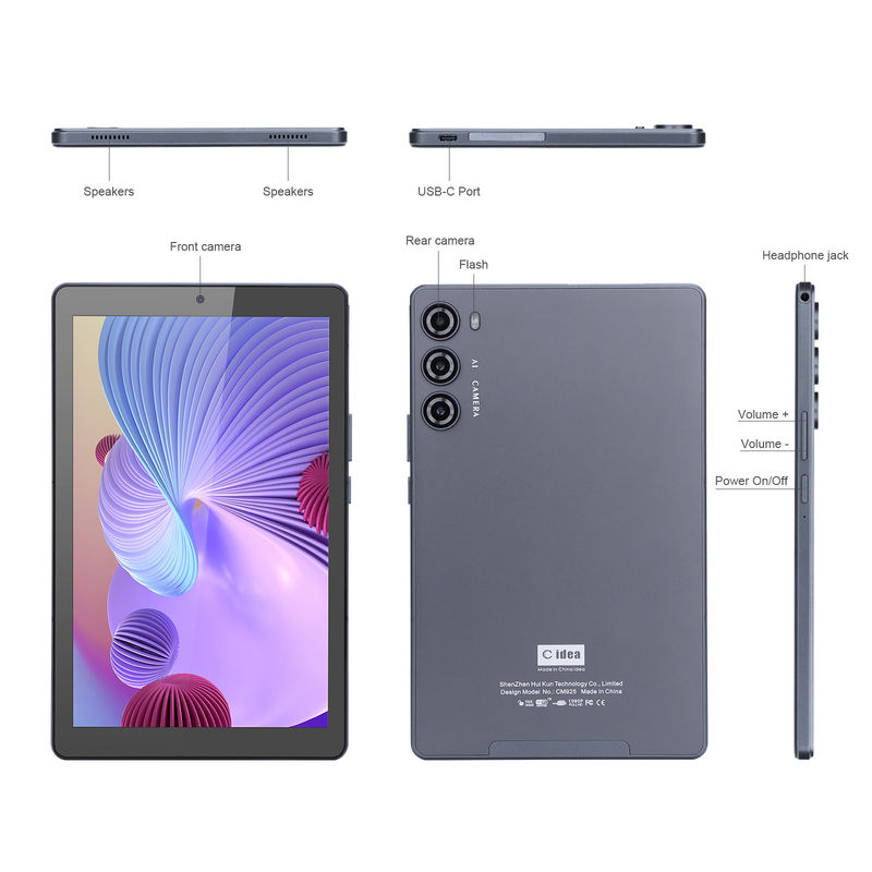 C идея 9 дюймовый планшетный ПК WIFI 2.4G/5G 800x1280 IPS Screen Android планшетный телефон поддержка звонков с двойной камерой ((Серый)
