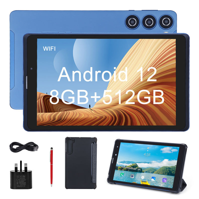 C Idea 8 дюймовый Android Tablet Pc Производитель с Android 12 Quad Core 8GB+512GB Хранение IPS HD Дисплей CM835 ((синий)