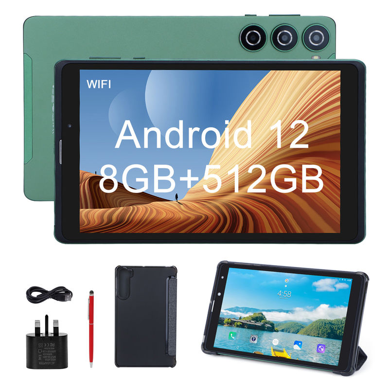 C Idea 8 дюймовый Android Tablet Pc Производитель с Android 12 Quad Core 8GB+512GB Хранение IPS HD Дисплей CM835 ((зеленый)