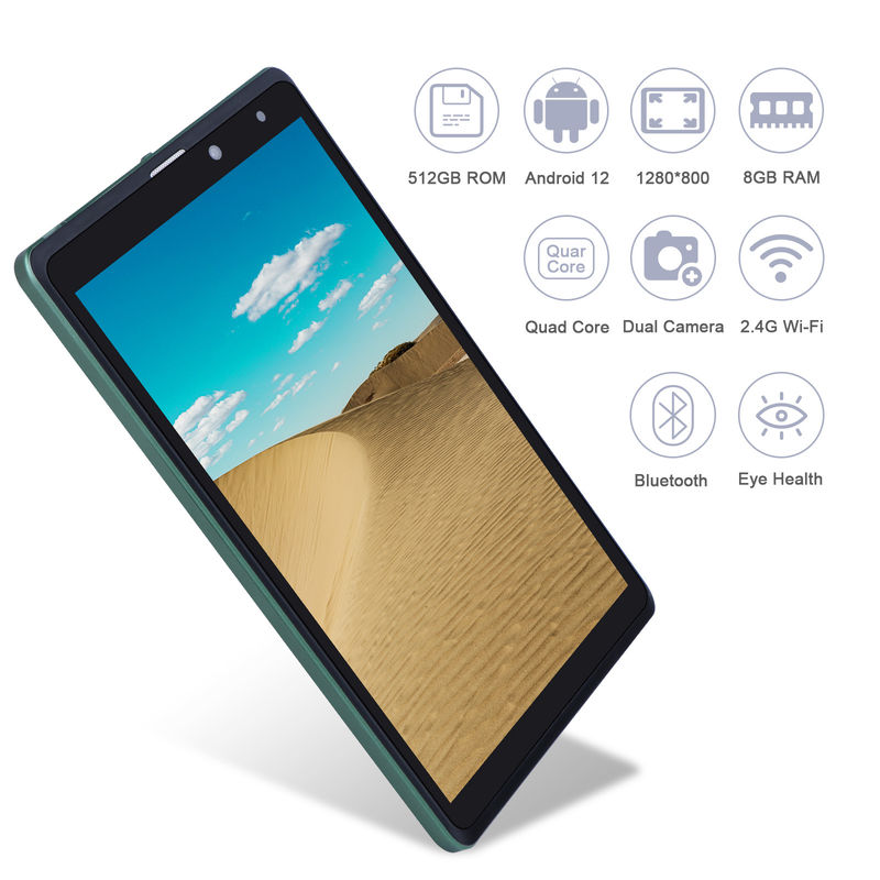 C Idea 8 дюймовый Android Tablet Pc Производитель с Android 12 Quad Core 8GB+512GB Хранение IPS HD Дисплей CM835 ((зеленый)