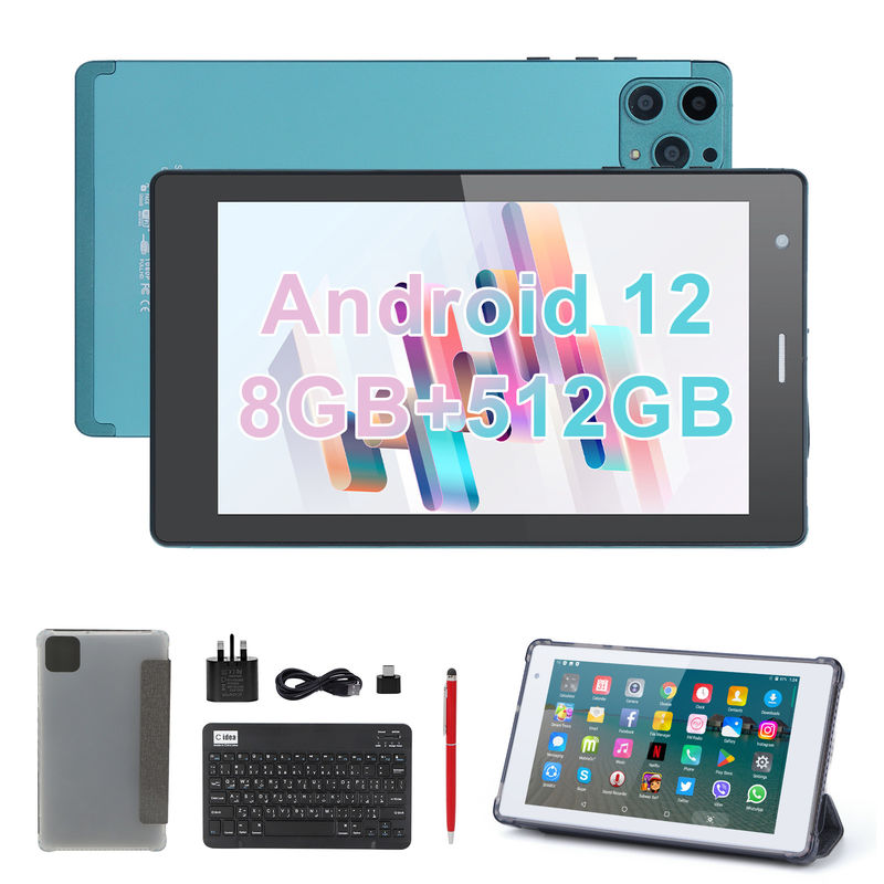 C идея 7 дюймовые Android смарт планшеты 8+512 ГБ Quad Core WiFi планшет HD сенсорный экран CM513 ((Синий)