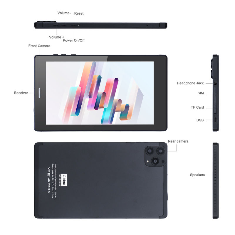 C идея 7 дюймовые Android смарт планшеты 8+512GB Quad Core WiFi планшет HD сенсорный экран CM513 ((Черный)