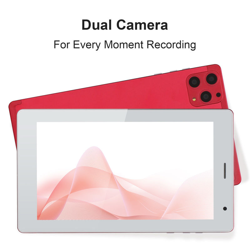 C идея 7 дюймовый планшетный ПК с 8 ГБ оперативной памяти 512 ГБ ROM Quad Core Processor Dual Camera WiFi/BT для подростков с корпусом CM513 (красный)