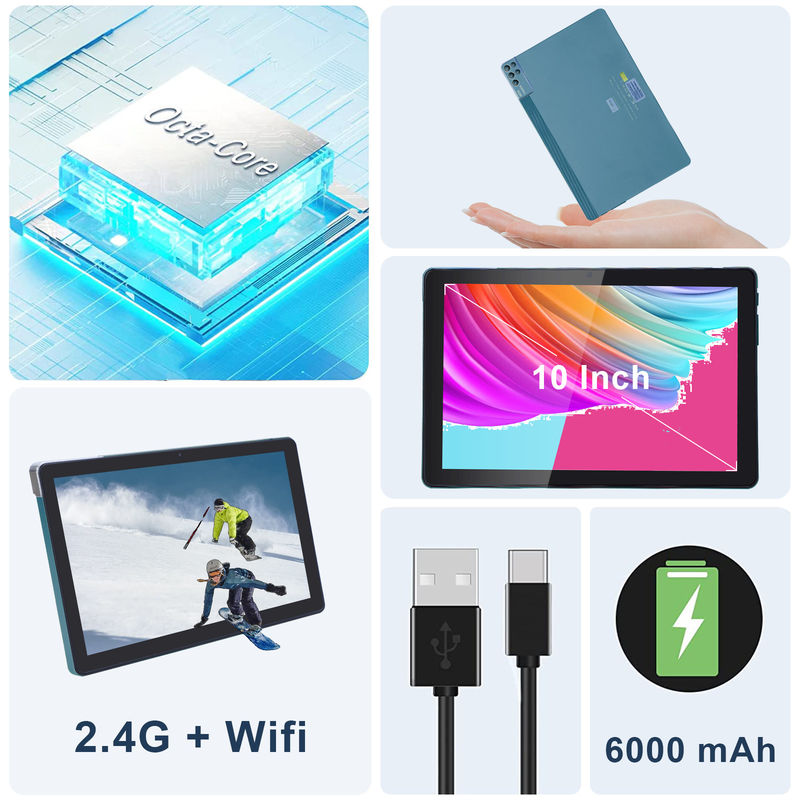 C Idea 256ROM 10 дюймовый планшетный ПК с двойной камерой 5MP + 8MP Quad Core с клавиатурой Case CM7000 Blue