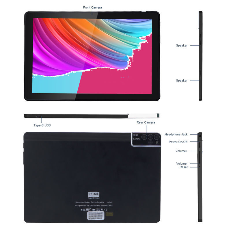 C идея 800x1280 IPS 10 дюймовый планшетный ПК с корпусом 256GB ROM Quad Core Dual 5MP+8MP Камера HD IPS Дисплей CM7000 Черный