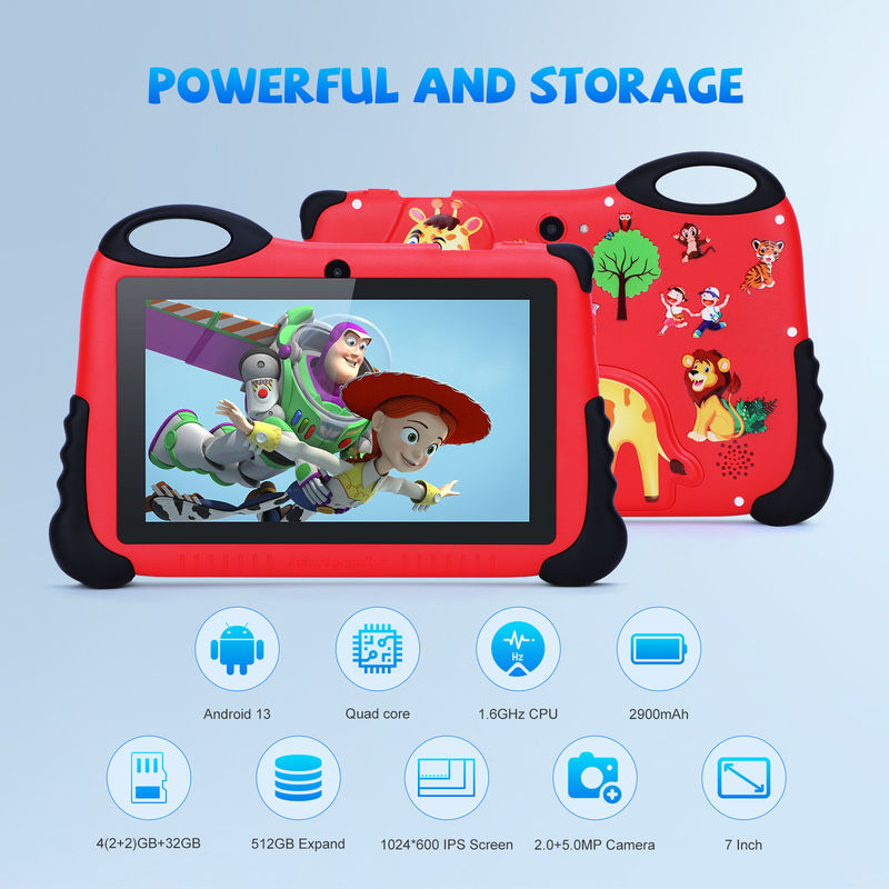 C Idea Android 13 Kids Tablet 4+32GB Учебный планшет для студентов Двойная камера CM92