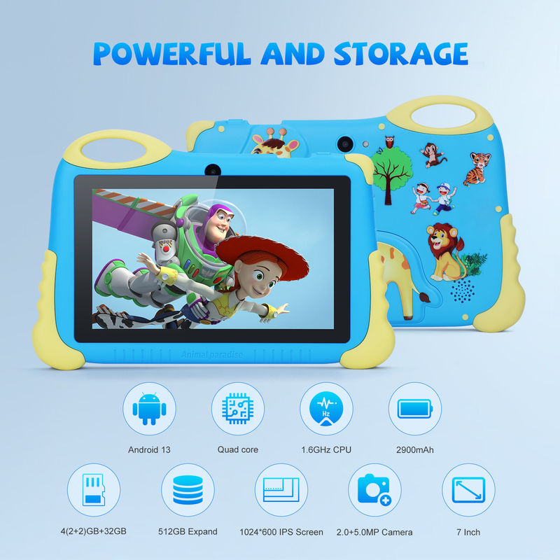 C Idea 7 дюймовый Android планшет для 3-7 лет расширить 512GB планшет Kidspad с чехлом CM92