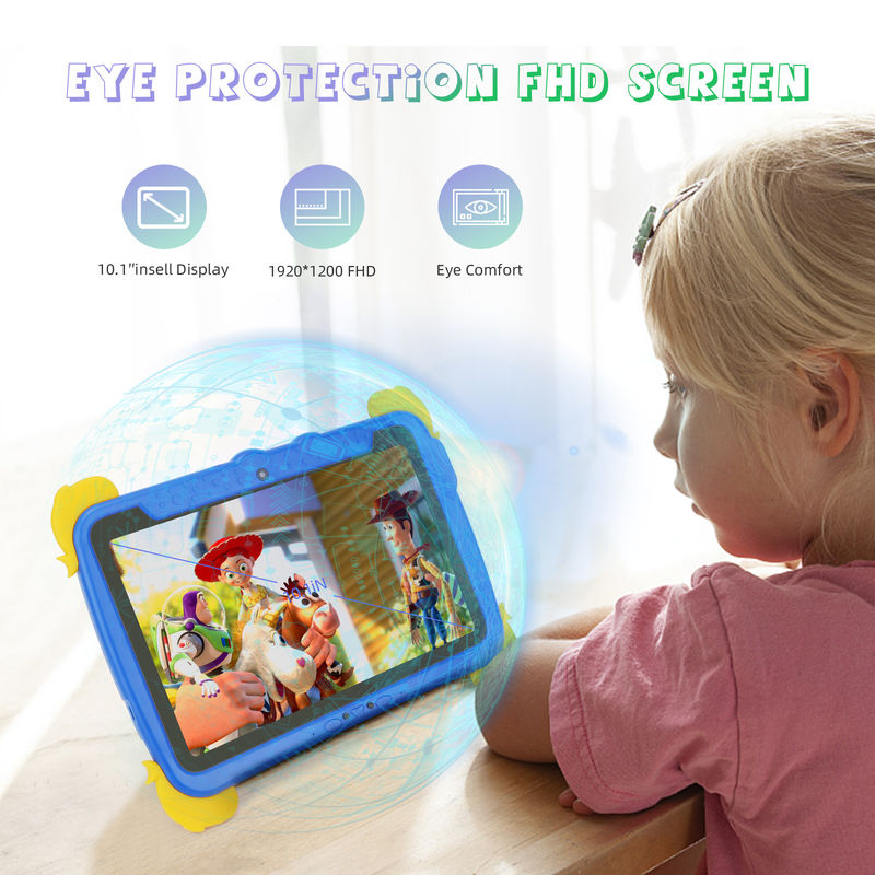 C Idea Kids Tab 10,1 дюйма Android 12 Tablet для детей 4 ГБ оперативной памяти 64 ГБ ROM Защита глаз Сенсорный экран P1150