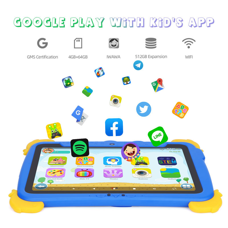 C Idea Kids Tab 10,1 дюйма Android 12 Tablet для детей 4 ГБ оперативной памяти 64 ГБ ROM Защита глаз Сенсорный экран P1150