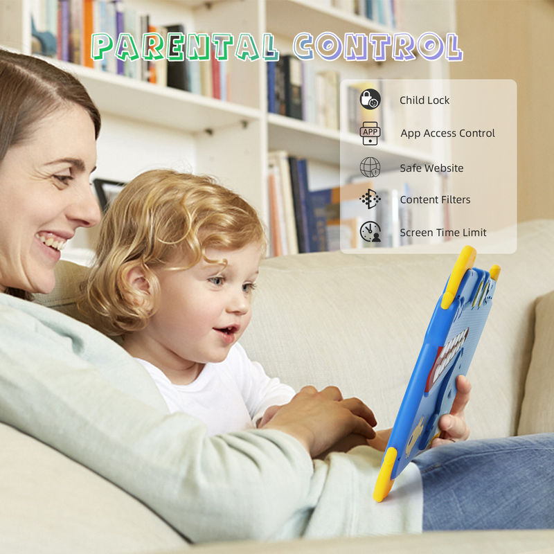 C Idea Kids Tab 10,1 дюйма Android 12 Tablet для детей 4 ГБ оперативной памяти 64 ГБ ROM Защита глаз Сенсорный экран P1150