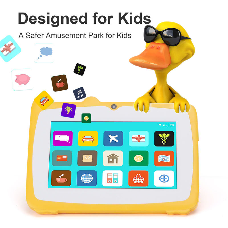 C идея 7 дюймовый Android Kids Learning Tablet 64GB+32GB расширяемый хранилище HD двойная камера 2MP+2MP CM80 Желтый