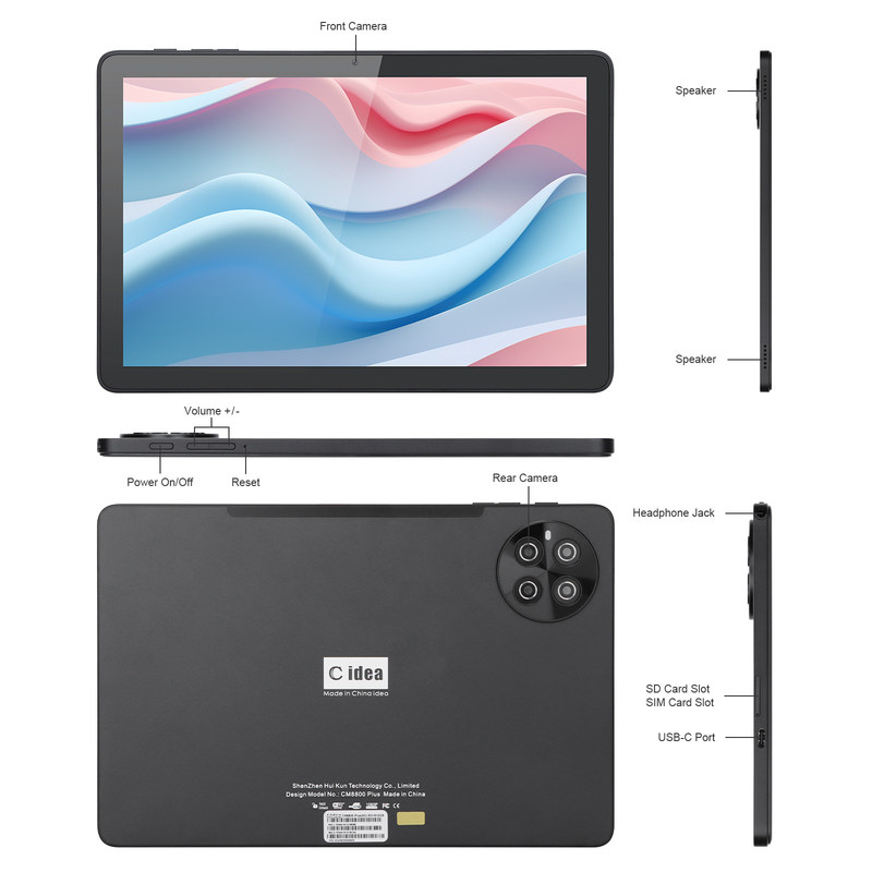 C Idea 8 ГБ оперативной памяти 512 ГБ ROM WiFi Android Tablet PC Tablet с поддержкой SIM CM8800plus