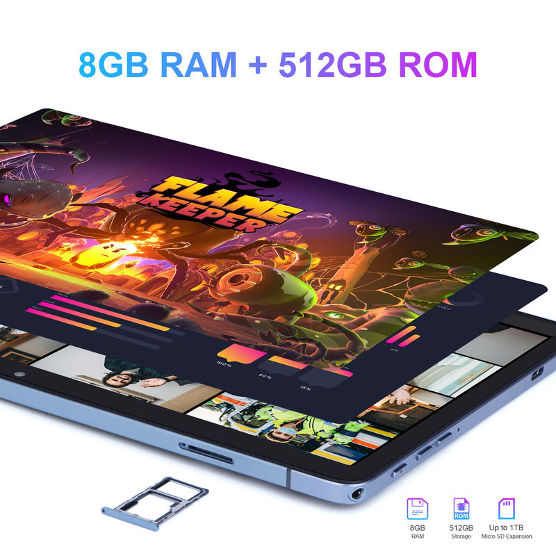 C Idea Android Tablet 10,1 дюйма Большой экран 8 ГБ оперативной памяти 512 ГБ WIFI 5G Планшет с клавиатурой и мышью Поддержка SIM-карты для студента
