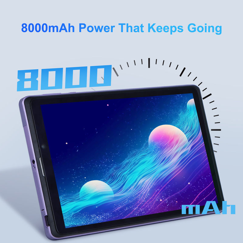 C Idea Portable 8 In Android Tablet PC 8 ГБ оперативной памяти 512 ГБ Android 12 Tablet IPS HD Дисплей четырехъядерный CM818-фиолетовый