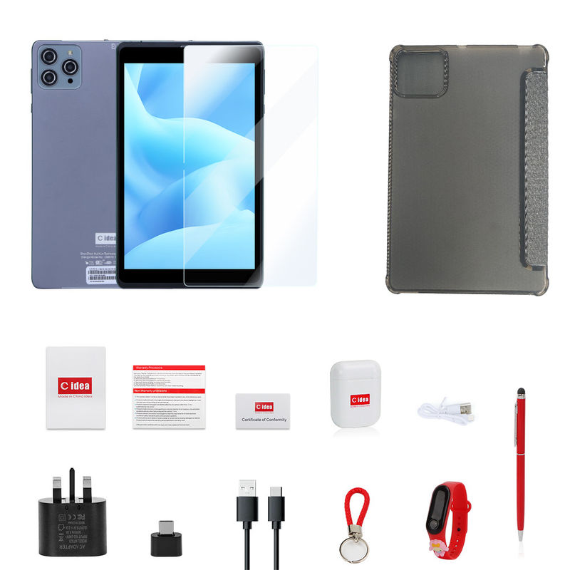 C идея Android планшетный ПК с двойной камерой 8 дюймов 1280x800 IPS HD дисплей Android 12 планшеты для студентов CM818-серый