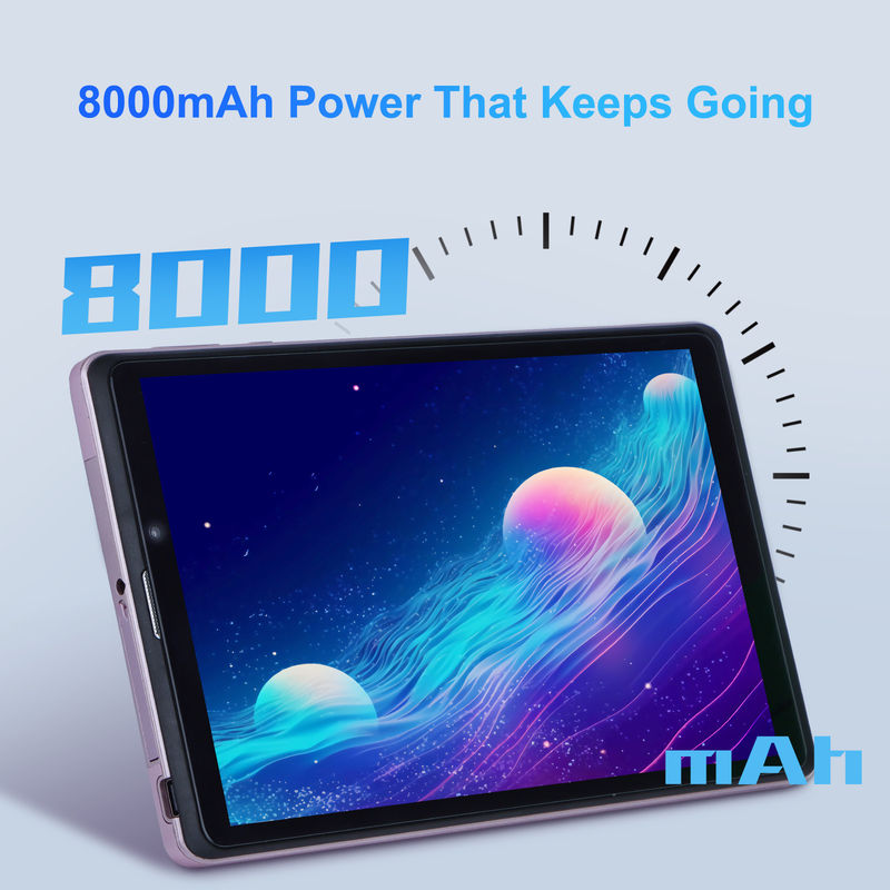 C Idea 8 дюймовый Android 12 Tablet 8000mAh Батарея 5+8MP Камера 8 ГБ ОЗУ 512 ГБ РОМ для обучения Учеба CM818-розовый
