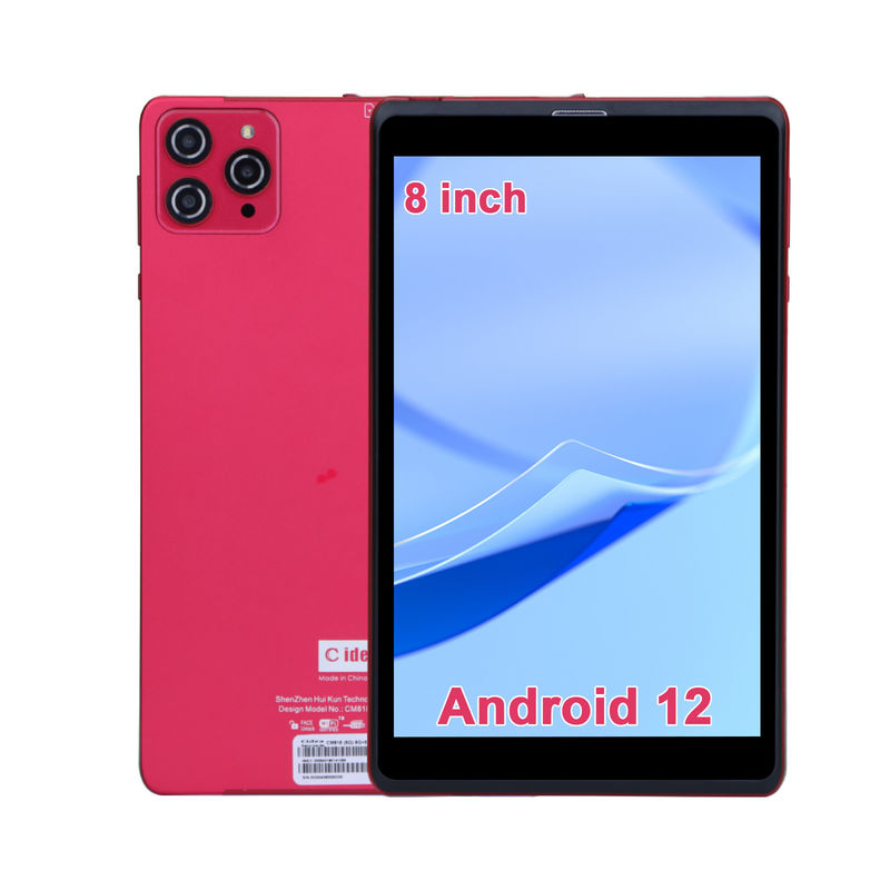 C Idea 8 дюймовый Android 12 Tablet 8 ГБ оперативной памяти 512 ГБ ROM 8000mAh батарея 5+8MP Камера для студента с поддержкой SIM CM818-красный