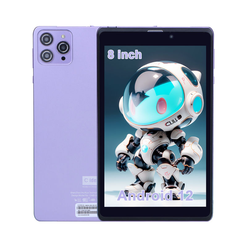 C Idea Portable 8 In Android Tablet PC 8 ГБ оперативной памяти 512 ГБ Android 12 Tablet IPS HD Дисплей четырехъядерный CM818-фиолетовый