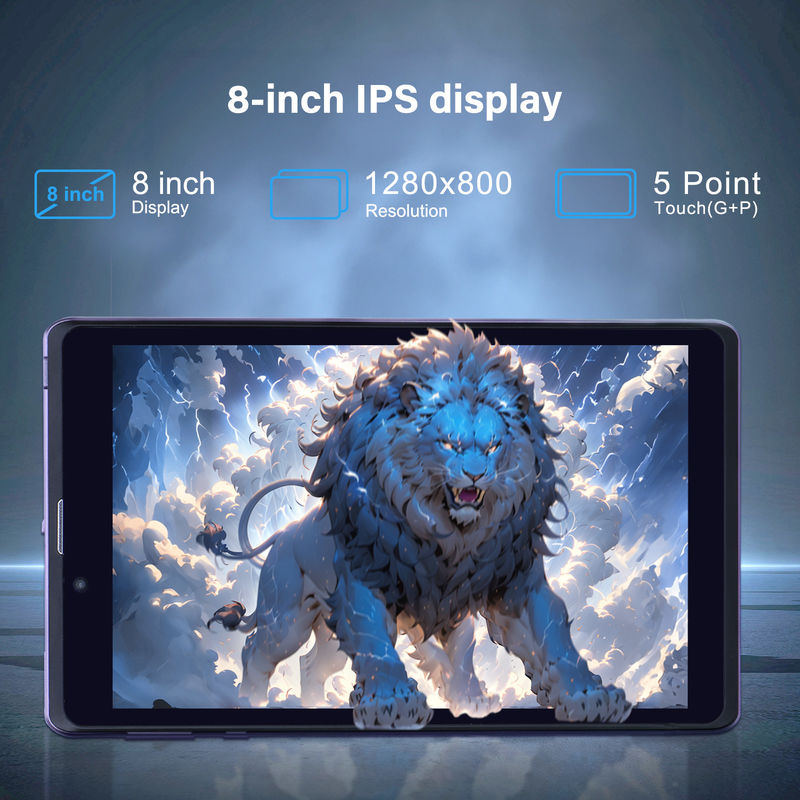 C Idea Portable 8 In Android Tablet PC 8 ГБ оперативной памяти 512 ГБ Android 12 Tablet IPS HD Дисплей четырехъядерный CM818-фиолетовый
