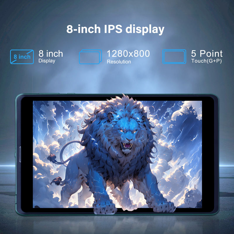 C idea Портативный 8-дюймовый Android планшетный ПК с Android 12 Quad Core CPU 8GB RAM 512GB Хранение IPS HD Дисплей CM818-Зелёный