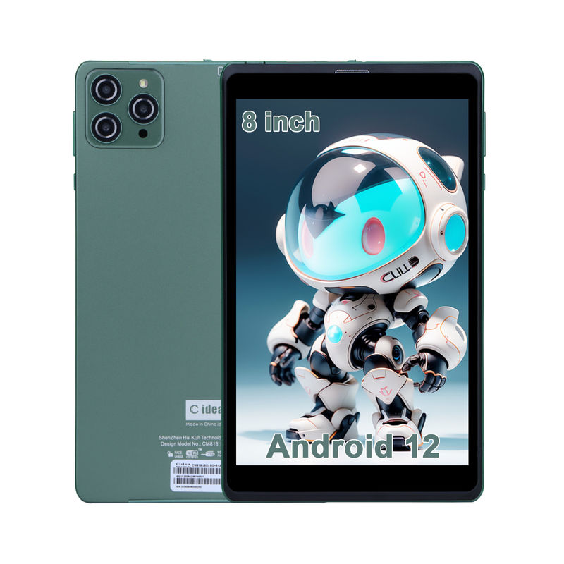 C idea Портативный 8-дюймовый Android планшетный ПК с Android 12 Quad Core CPU 8GB RAM 512GB Хранение IPS HD Дисплей CM818-Зелёный