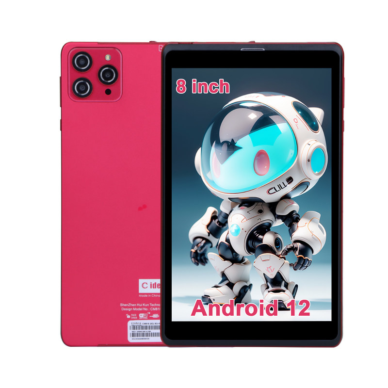 C Idea 8 дюймовый Android 12 Tablet 8GB RAM 512GB ROM 8000mAh Батарея 5+8MP Камера для подростков с поддержкой SIM-карты CM818-красный