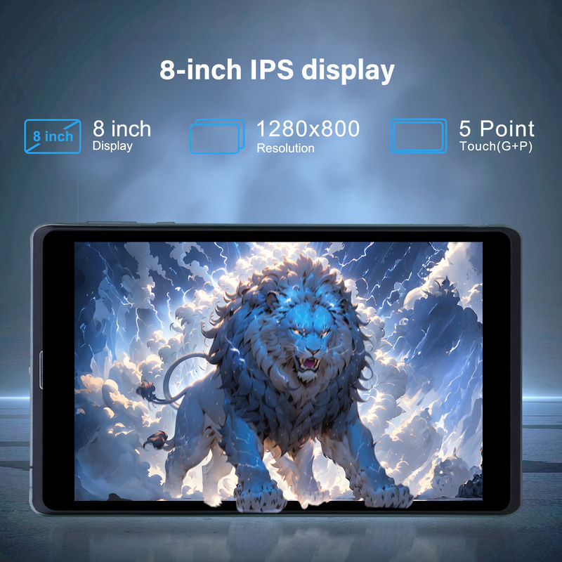 C идея Android планшетный ПК с двойной камерой 8 дюймов 1280x800 IPS HD дисплей Android 12 планшеты для подростков CM818-серый