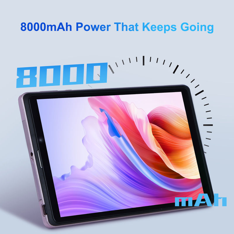 C Idea 8 дюймовый Android 12 Tablet 8000mAh Батарея 5+8MP Камера 8 ГБ ОЗУ 512 ГБ РОМ для обучения Учеба CM818-розовый