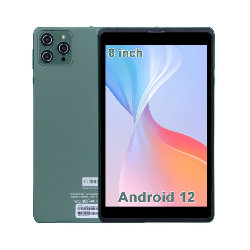 C идея 8 дюймовый Android планшетный ПК с Android 12 ОС Quad Core CPU 8 ГБ оперативной памяти 512 ГБ хранилище IPS HD дисплей CM818-Зелёный