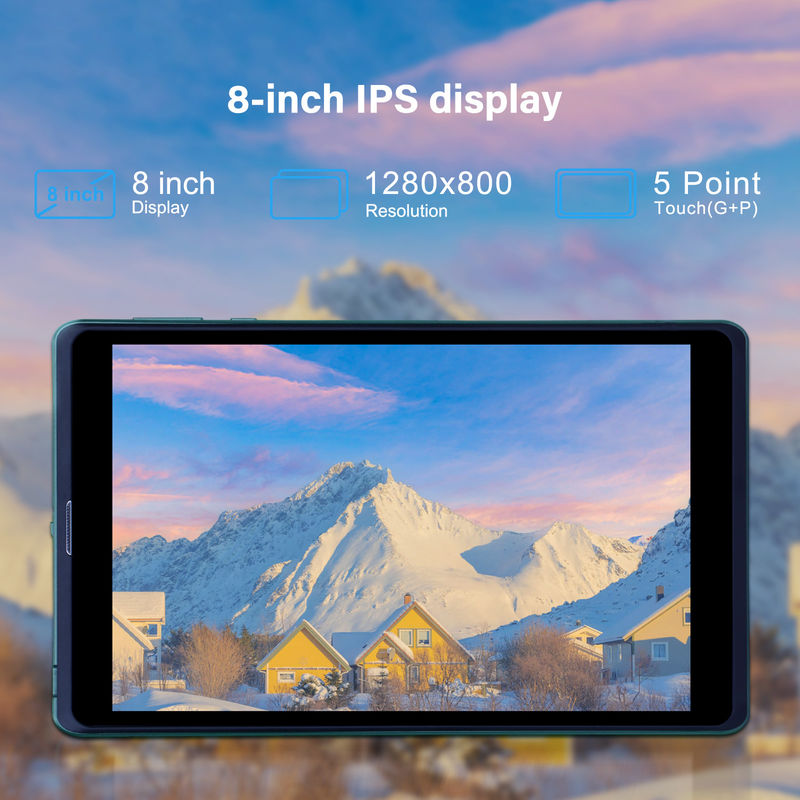 C идея 8 дюймовый Android планшетный ПК с Android 12 ОС Quad Core CPU 8 ГБ оперативной памяти 512 ГБ хранилище IPS HD дисплей CM818-Зелёный