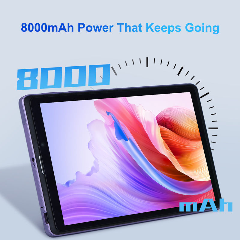 C Idea Portable 8 In Android Tablet PC 8 ГБ оперативной памяти 512 ГБ Android 12 Tablet IPS HD Дисплей четырехъядерный CM818-фиолетовый