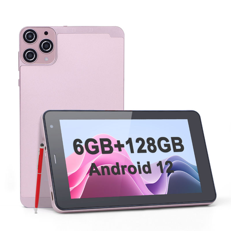 C идея 7 дюймовые Android смарт планшеты 6+128GB Quad Core WiFi планшет HD сенсорный экран для подростков CM515 ((Розовый)