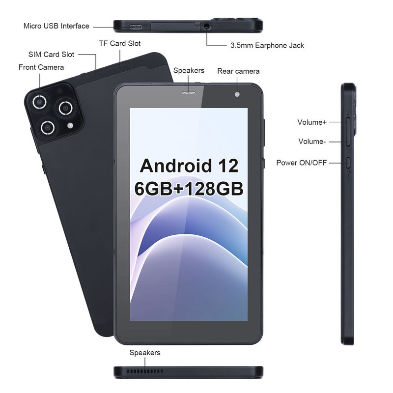 C Idea Android Tablets 6+128GB Quad Core 7 Inch Tablet PC для студентов CM515 ((Черный)